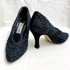 Vintage Franco Celine made in Italy lace pumps